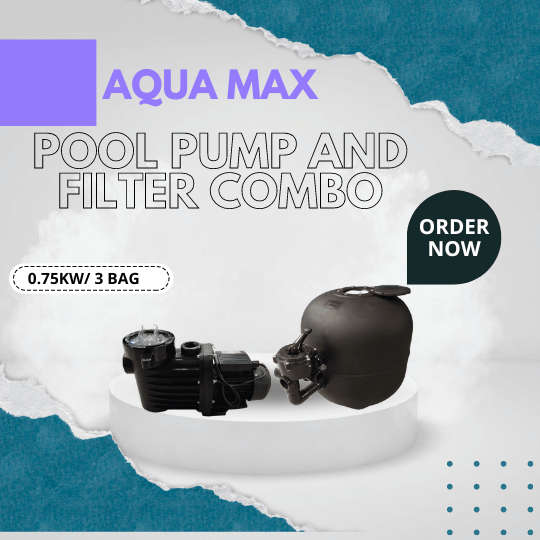 POOL PUMP AND FILTER AQUAMAX 0.75KW/3BAG (COMBO SPECIAL)