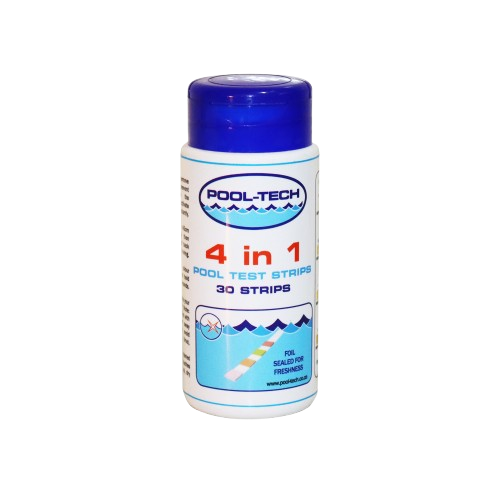 POOL TEST STRIPS POOL-TECH 4 IN 1 (30 STRIPS)