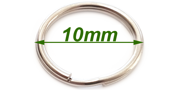 1000pcs Small Split ring, 10mm nickel plated. Small ring attachment. Silver colour