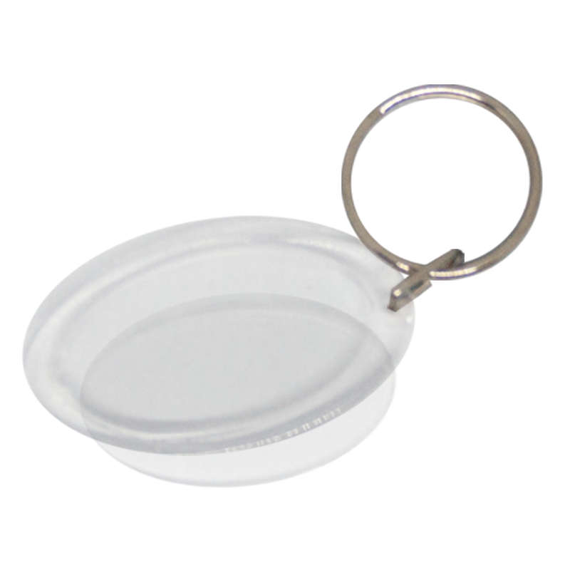 50pcs Blank Acrylic Keyring Oval Shaped (22mm X 39mm)