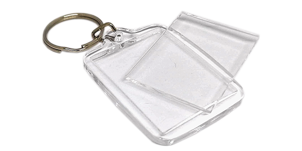 100pcs Blank Acrylic Keyring (31mm X 41mm)