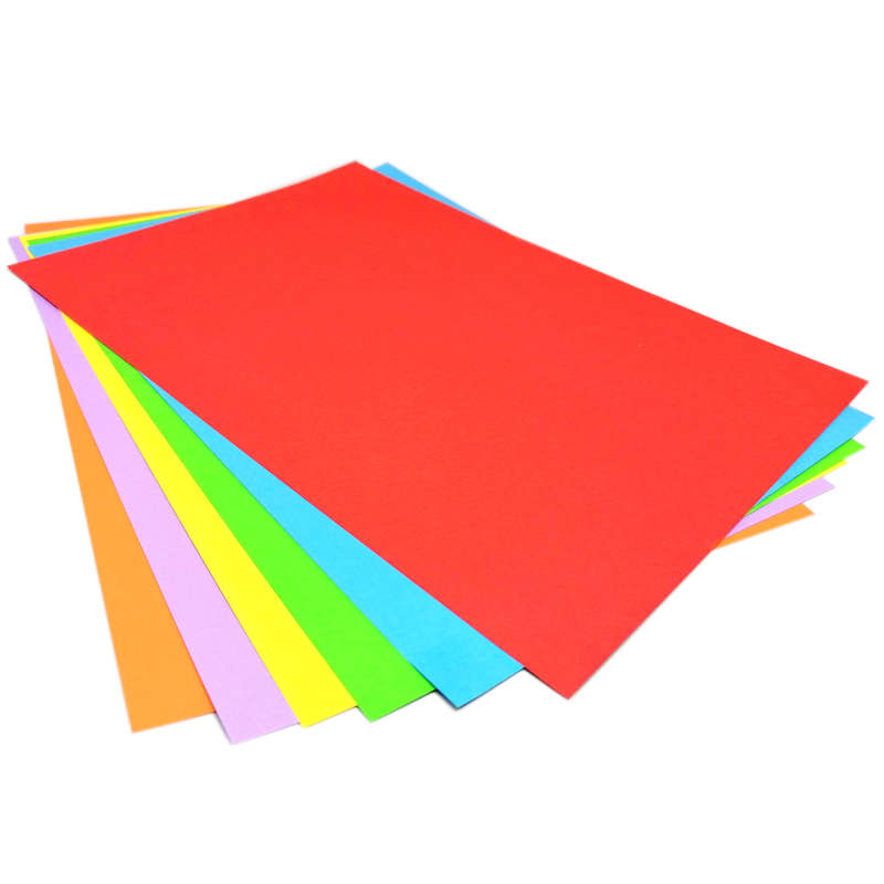A4 Project board, Bright colours, 160gsm, 18 sheets