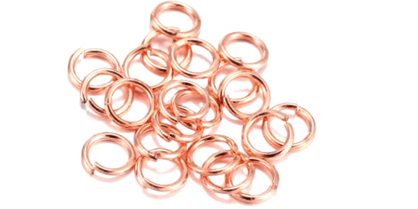 25pcs Jump ring 10mm, Rose Gold