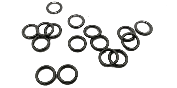 25pcs Jump ring 10mm, Metal Black