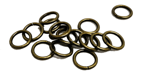 25pcs Jump ring 10mm, Antique-Brass