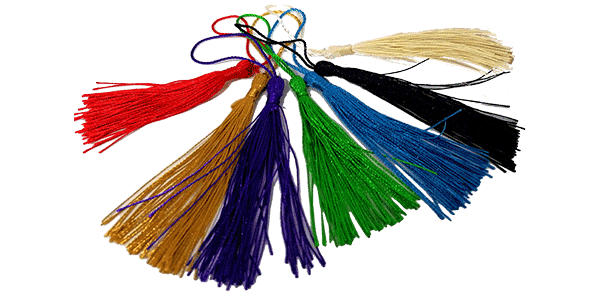 100pcs Tassel, Mixed Colours, Thread 80mm with loop