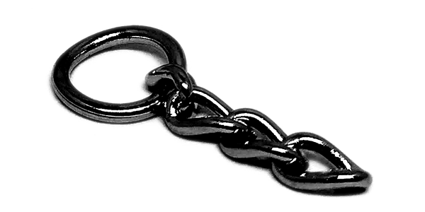 50pcs Chain Metal Black 30mm with one jump ring