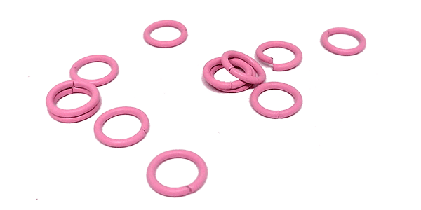 25pcs Jump ring 10mm, Pink