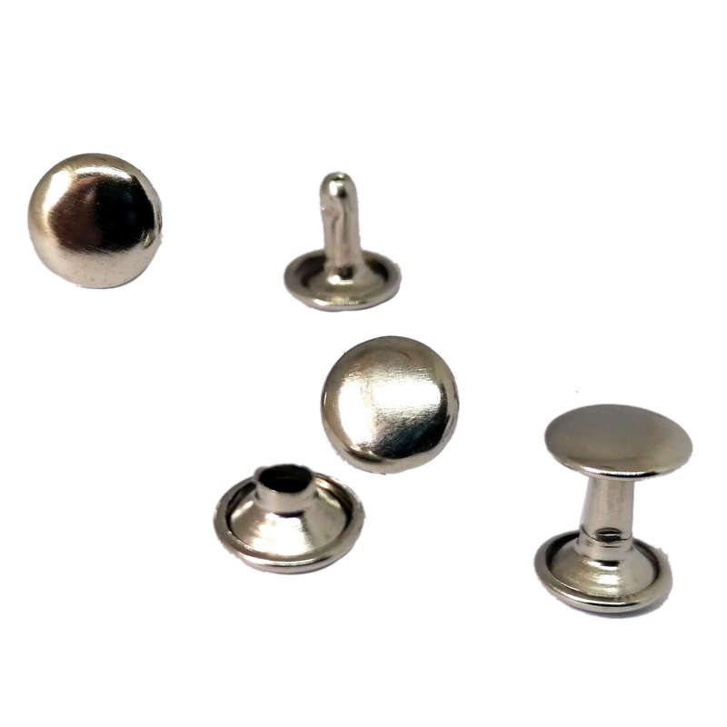100pcs Tubular rivets, 8x7mm, Economy (Silver colour rivet set) Double cap rivet set.