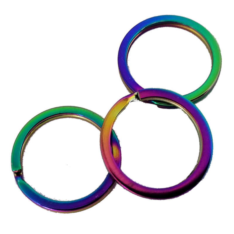 Split ring Flat (25mm) Rainbow