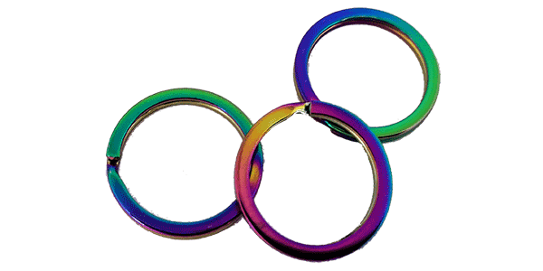 Split ring Flat (25mm) Rainbow