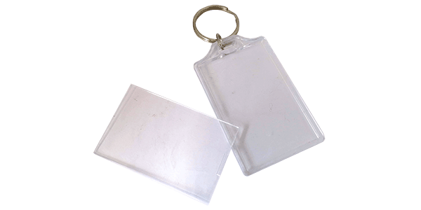 Blank Acrylic Keyring Large (46mm X 71mm)