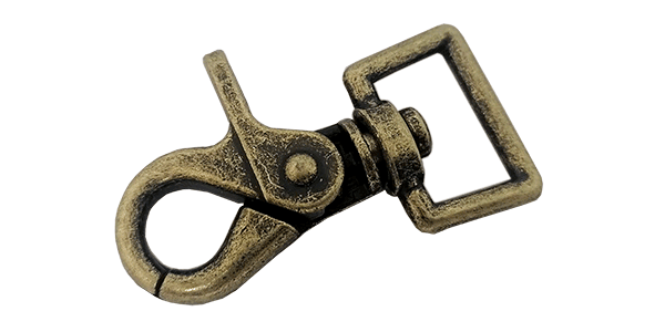 25pcs Heavy duty lobster hook with square eye, Large lobster antique brass clasp, big Lobster hook,
