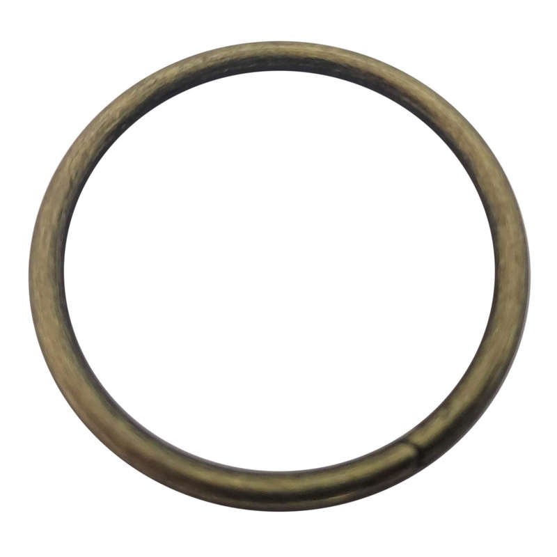 O Ring (40mm x 3mm) WELDED Antique Brass colour