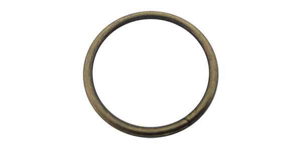 O Ring (40mm x 3mm) WELDED Antique Brass colour