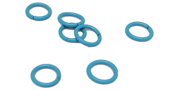 100pcs Jump ring 10mm, Light Blue
