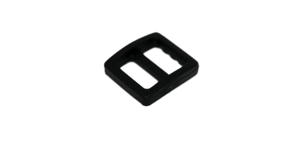 25pcs Buckle tri-glide 10mm, Black, Plastic slider