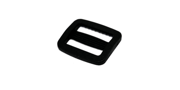 25pcs Buckle tri-glide 15mm, Black, Plastic slider