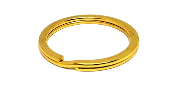 50pcs Split ring Flat (25mm) Gold