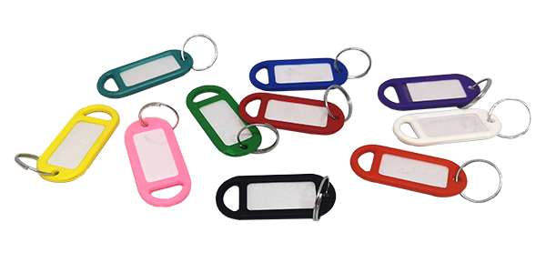 50pcs Keytag various colours 5cm (Each)