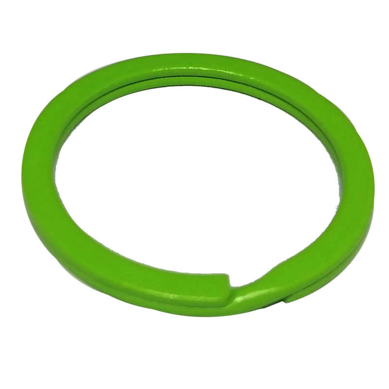 100pcs Split ring Flat (30mm) Lime