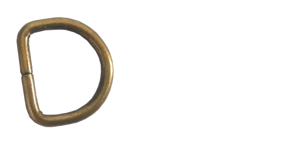 10pcs D-Ring - Wide (20mm) Antique Brass