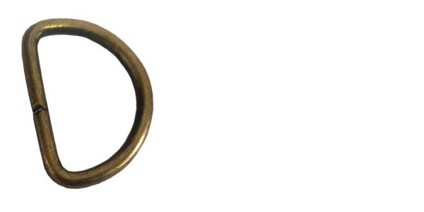 10pcs D-Ring (25mm, 3mm Thickness) Antique Brass
