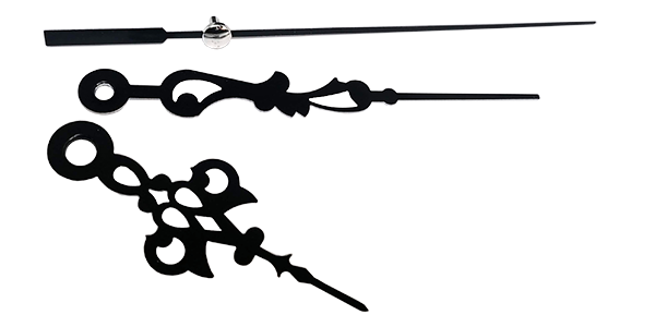 Clock set of hands - Black (Excluding movement)