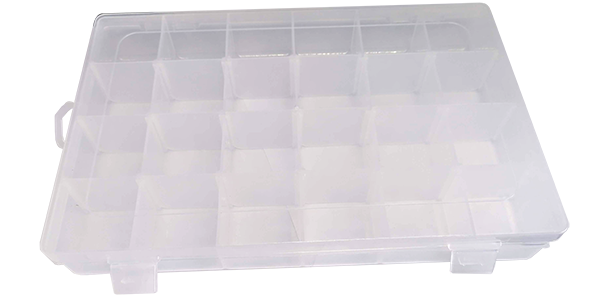 Box, Plastic with 24 compartments
