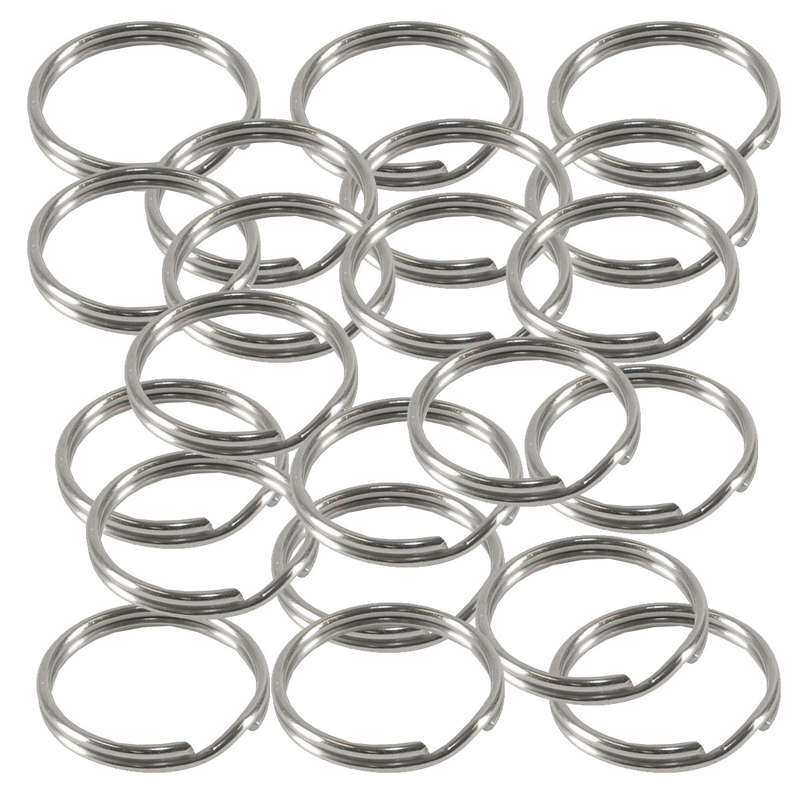 300pcs 16mm nickel plated split ring for keyrings. (Silver)
