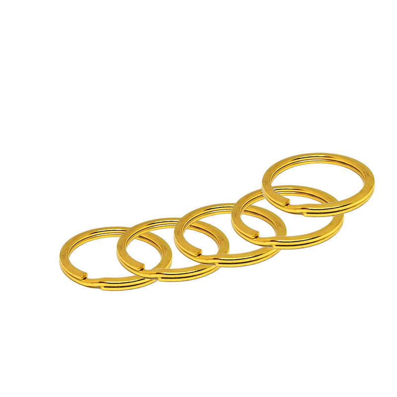 50pcs Split ring Flat (25mm) Gold