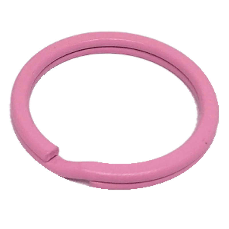 100pcs Split ring Flat (25mm) Pink