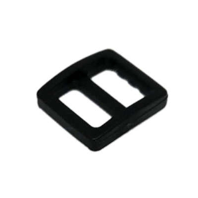 25pcs Buckle tri-glide 10mm, Black, Plastic slider