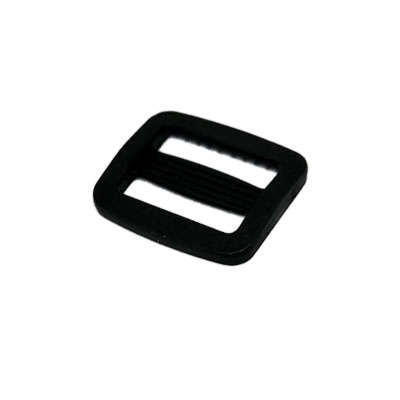 25pcs Buckle tri-glide 15mm, Black, Plastic slider