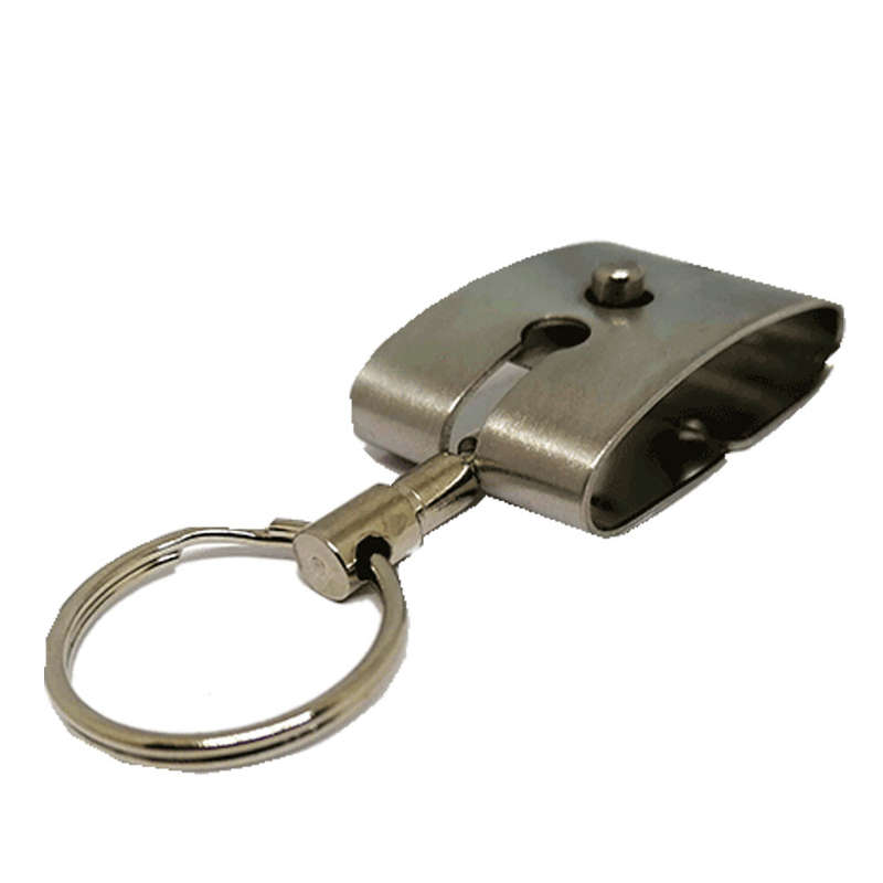 Belt Clip 60mm, Stainless Steel with split ring