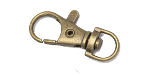 50pcs Lobster hook, Antique Brass