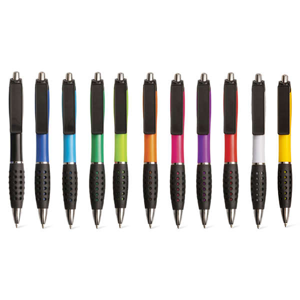 Dome Pen, Black ink, with branding area ideal for doming