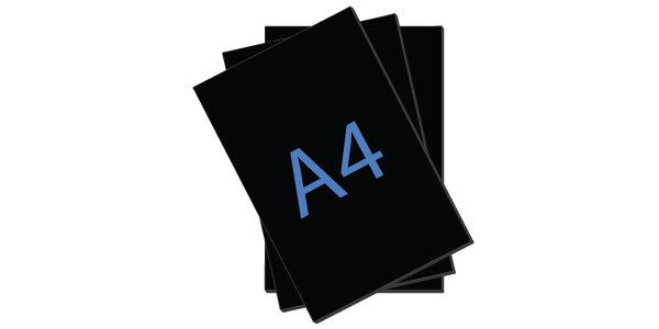 ABS Plastic, Black, 1mm thick, A4 (297x210mm)