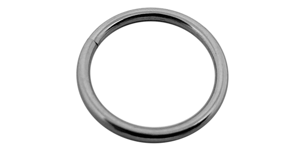 100pcs O Ring (25mm x 3mm) WELDED Silver colour