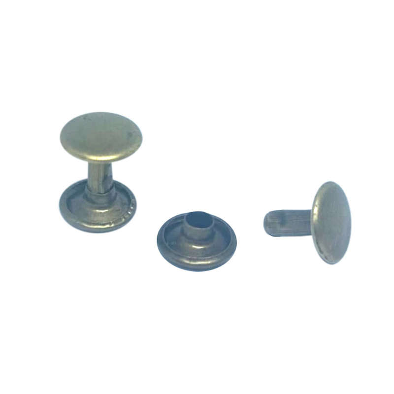 100pcs Rivet set, Tubular, 9x9mm, Copper (Antique Brass)