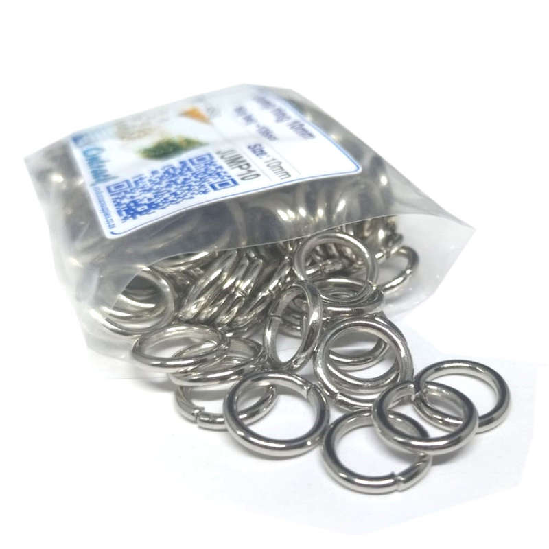 Jump ring 10mm, 50g bag ~135pcs