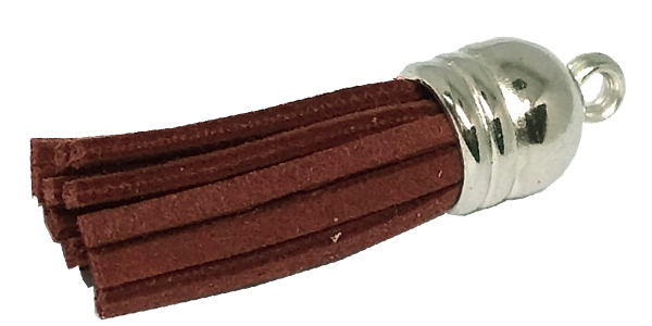 10pcs Tassel Maroon/Merlot with Silver cap
