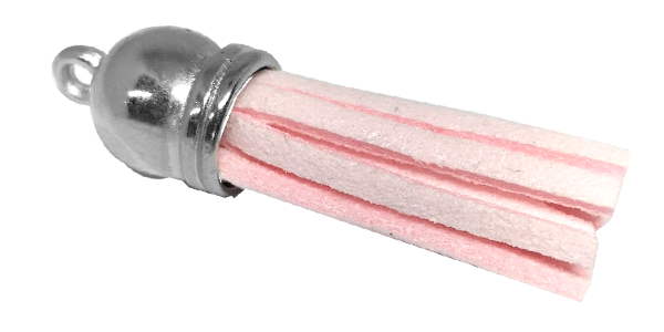 10pcs Tassel Light Pink/Heavenly Pink with Silver cap