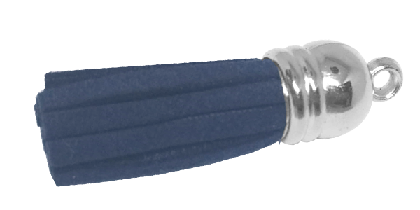 26pcs Tassel Navy-Blue with Silver cap