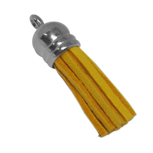 Tassel Mustard Yellow with Silver cap