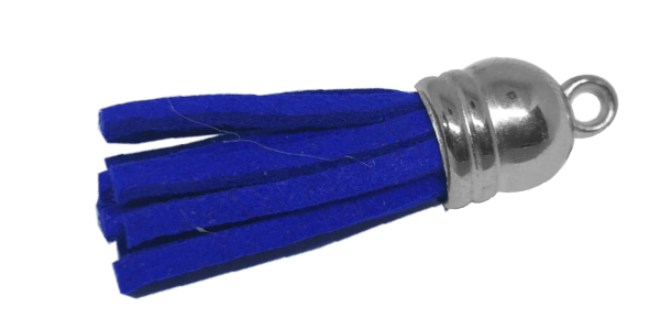 10pcs Tassel Royal Blue with Silver cap