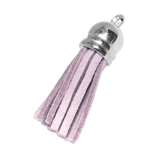 10pcs Tassel Lavender with Silver cap