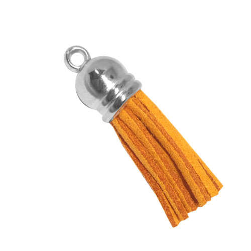 10pcs Tassel Caramel with Silver cap