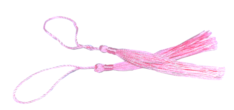 10pcs Fairy Tale Pink Tassel, Thread 80mm with loop