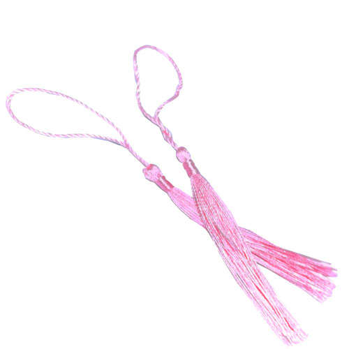 10pcs Fairy Tale Pink Tassel, Thread 80mm with loop